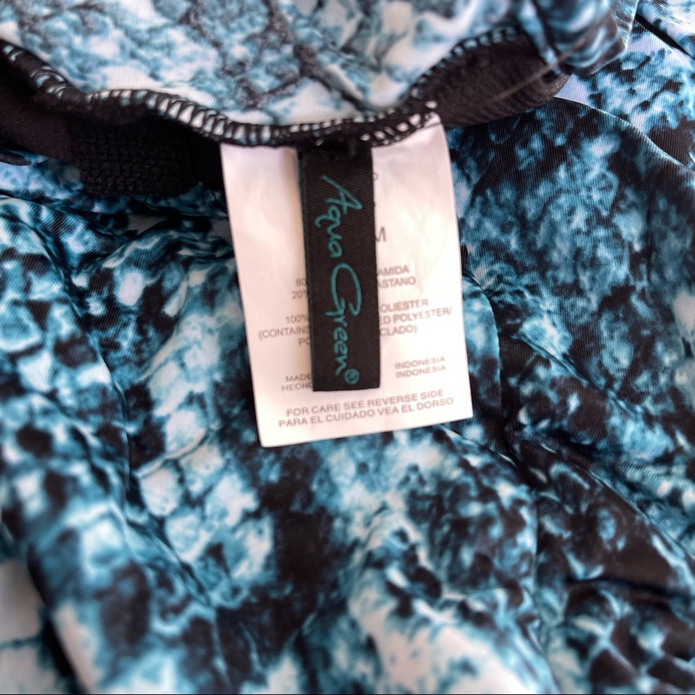 Aqua Green One Piece Swimsuit NWT - Picture 9 of 10